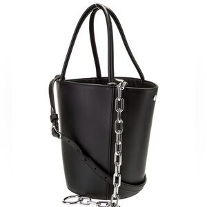 Alexander Wang. Leather Bucket Bag.Card case included.Chain link & leather strap
